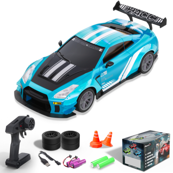 1:20 RC Car – High-Speed Remote Control Racing Car with LED Lights, 2.4GHz Control, Dual Battery